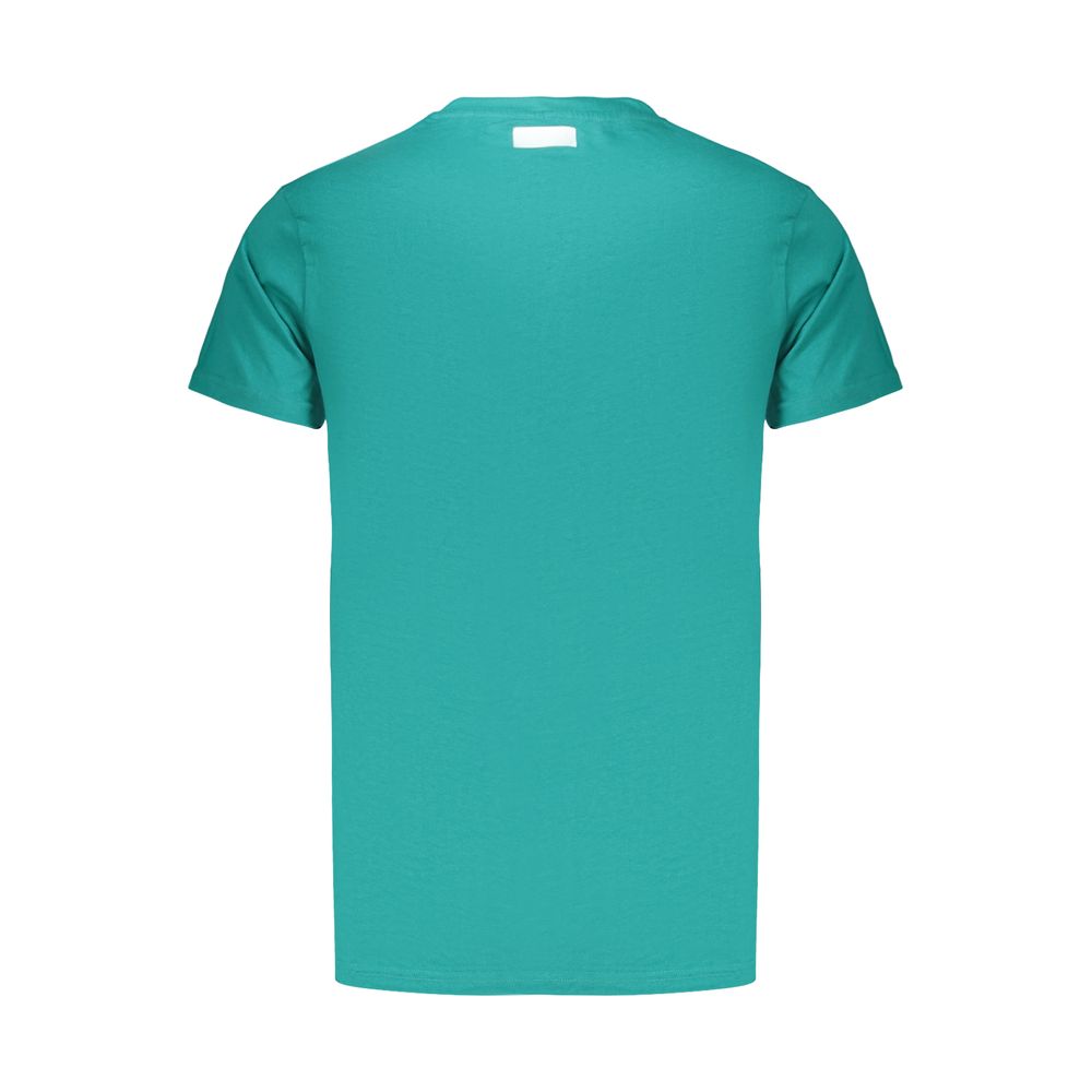 Green cotton men's T-shirt by Bikkembergs, featuring a casual fit and subtle logo detail on the front.