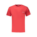Bikkembergs Rosso cotton men's T-shirt with crew neckline and short sleeves, showcasing a casual, stylish fit.