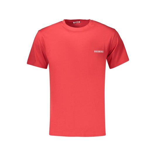Bikkembergs Rosso Cotton Men's T-Shirt Bikkembergs