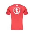 Bikkembergs Rosso cotton men's T-shirt with crew neck and short sleeves, featuring a simple, stylish design.