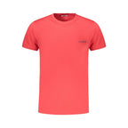 Bikkembergs Rosso cotton men's T-shirt with crew neckline and short sleeves, featuring a simple, classic design.