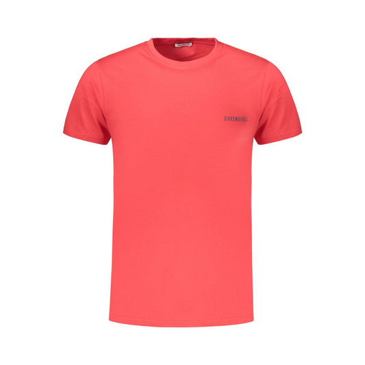 Bikkembergs Rosso Cotton Mens T-Shirt Bikkembergs