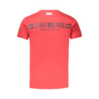 Bikkembergs Rosso cotton men's T-shirt with short sleeves and crew neckline, featuring a simple, stylish design.