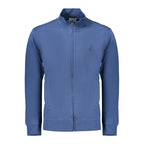 Blue cotton men's sweatshirt by Coveri Moving featuring a comfortable fit and subtle branding, displayed on a plain background.