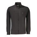 Black cotton men's sweatshirt by Coveri Moving with a simple, comfortable design and a relaxed fit.
