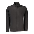 Black cotton men's sweatshirt by Coveri Moving with a simple, comfortable design and a relaxed fit.