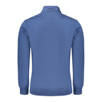 Blue cotton men's sweatshirt by Coveri Moving with a casual fit and minimal design, shown on a plain background.