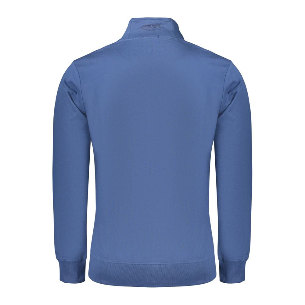 Blue cotton men's sweatshirt by Coveri Moving with a casual fit and minimal design, shown on a plain background.