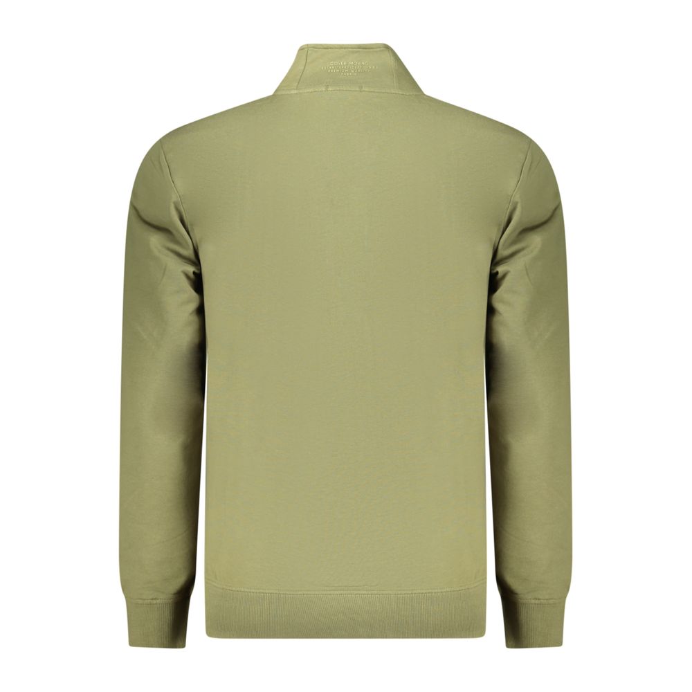 Green cotton men's sweatshirt by Coveri Moving featuring a comfortable fit and casual style.