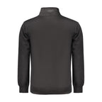 Black cotton men's sweatshirt from Coveri Moving featuring a simple, comfortable design with a crew neckline.