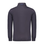 Coveri Moving blue cotton men's sweatshirt with a crew neck and relaxed fit, showcasing soft fabric and casual style.