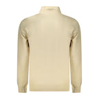 Beige cotton men's sweatshirt by Coveri Moving, featuring a comfortable fit and casual style.