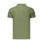 Norway 1963 Verde cotton men's polo shirt with a classic collar and short sleeves, displayed on a plain background.