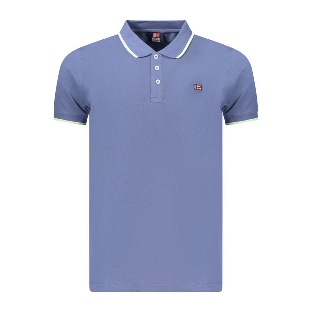 Norway 1963 Blue Cotton Men's Polo Shirt Norway 1963