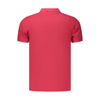 Norway 1963 Rosso cotton men's polo shirt with a classic collar and short sleeves, displayed flat on a white background.