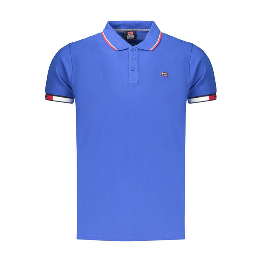 Norway 1963 Blue Cotton Men's Polo Shirt Norway 1963
