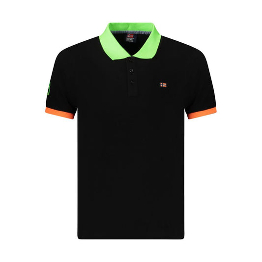 Norway 1963 Black Cotton Men's Polo Shirt Norway 1963