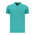Norway 1963 Azzurro cotton men's polo shirt with a classic collar and short sleeves, in light blue color.