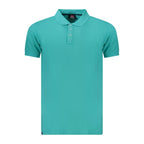 Norway 1963 Azzurro cotton men's polo shirt with a classic collar and short sleeves, in light blue color.