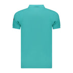 Norway 1963 Azzurro cotton men's polo shirt featuring a classic collar and short sleeves, in light blue color.