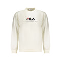 White men's Fila cotton sweatshirt with a classic fit and crew neckline, featuring the Fila logo on the chest.