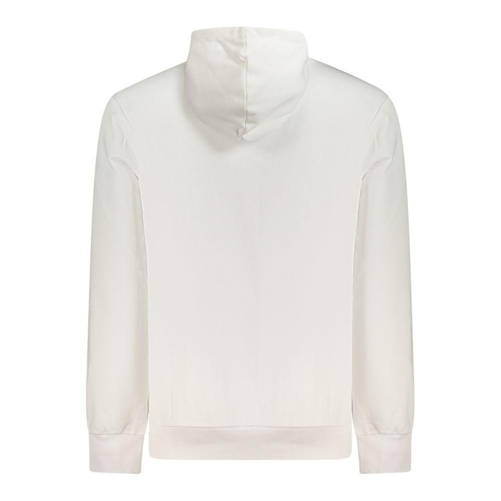 White cotton men's sweatshirt by Fila with a classic crewneck and subtle logo detail on the chest.