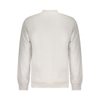 White cotton men's sweatshirt by Fila, featuring a classic fit and subtle branding, displayed on a neutral background.