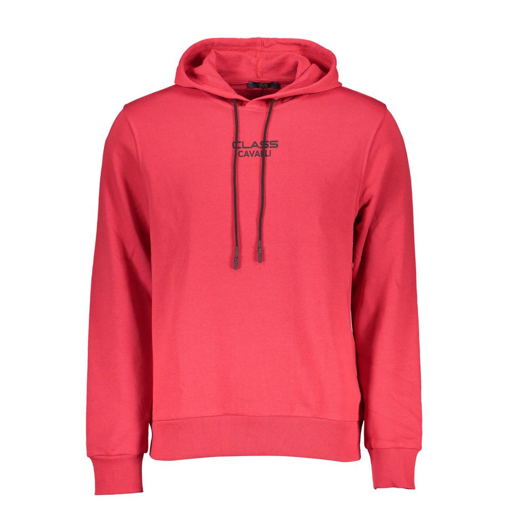 Cavalli Class Rosso Cotton Mens Sweatshirt Cavalli Class