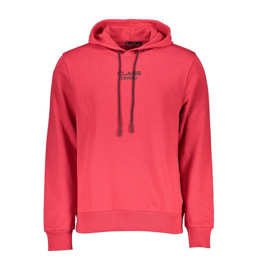 Cavalli Class Rosso Cotton Mens Sweatshirt Cavalli Class