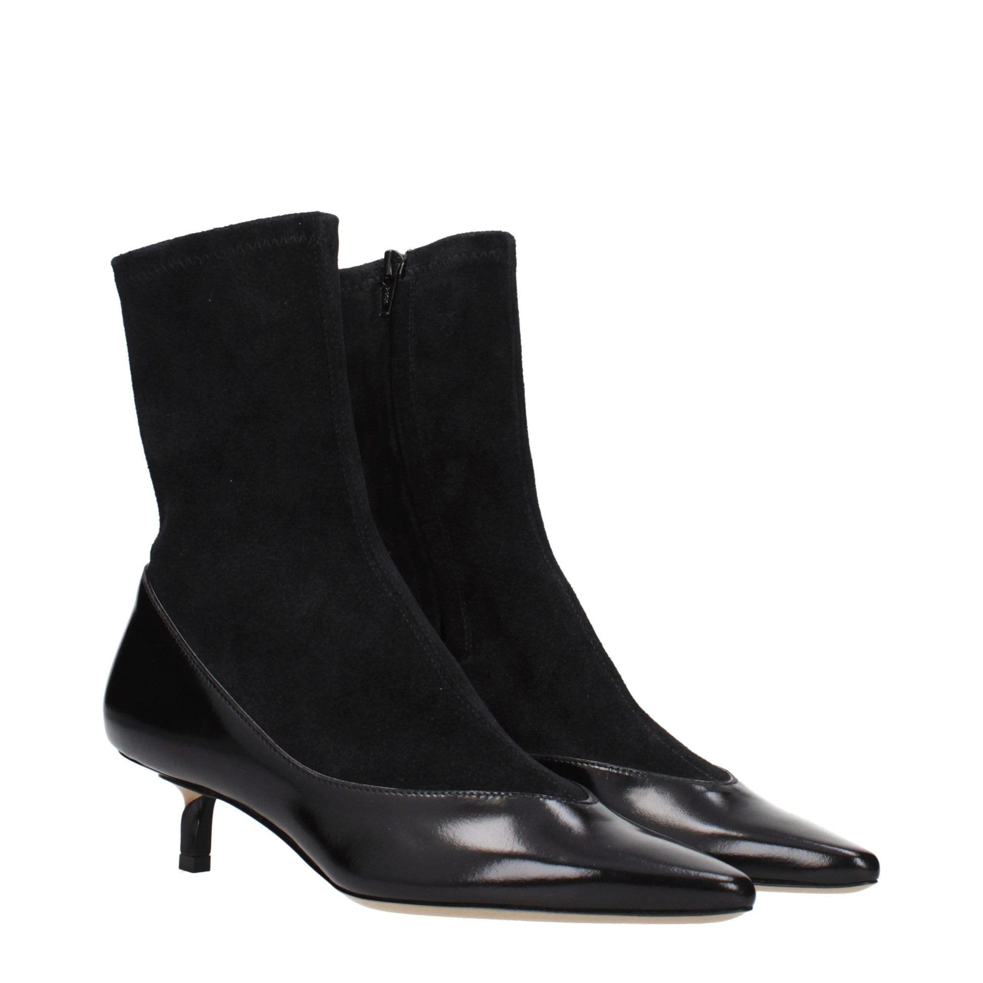 Jacquemus Black Leather Ankle Boots Jacquemus