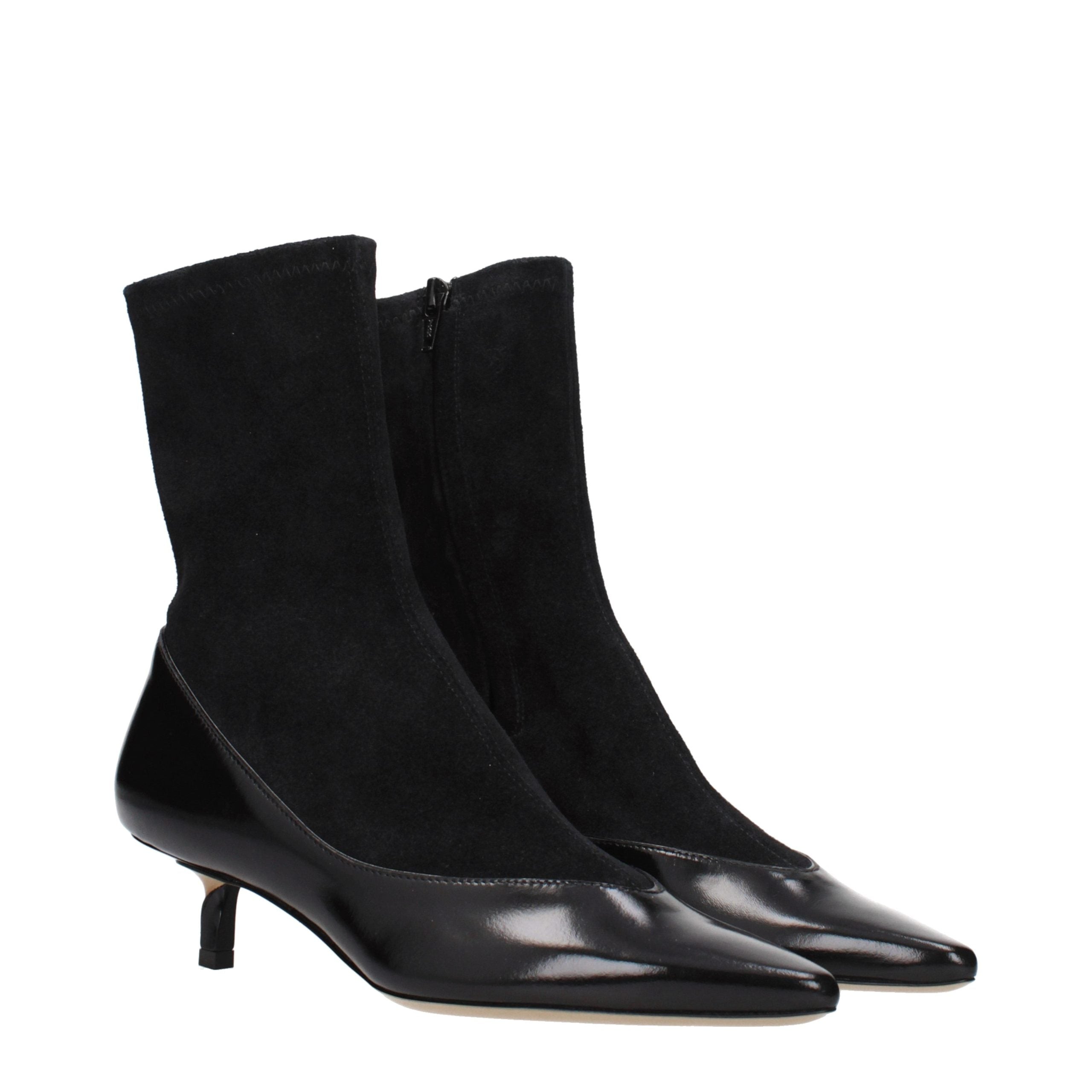 Jacquemus Black Leather Ankle Boots Jacquemus