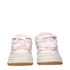 White leather low top sneakers by Barrow, featuring a sleek design and comfortable fit, ideal for casual wear.