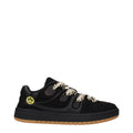 Black leather sneakers from Barrow featuring a sleek design and white sole, perfect for casual and sporty looks.