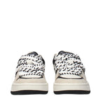 Barrow beige leather sneakers with white soles and stitched detailing, featuring a sleek low-top design.