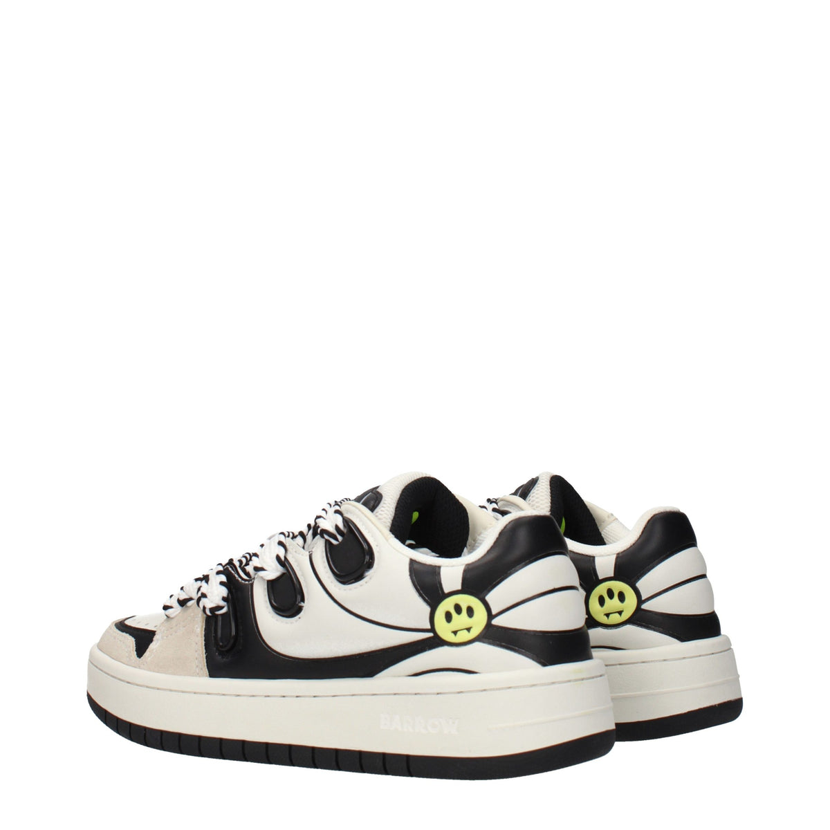 Barrow beige leather sneakers with white soles and laces, stylish casual footwear for men and women.