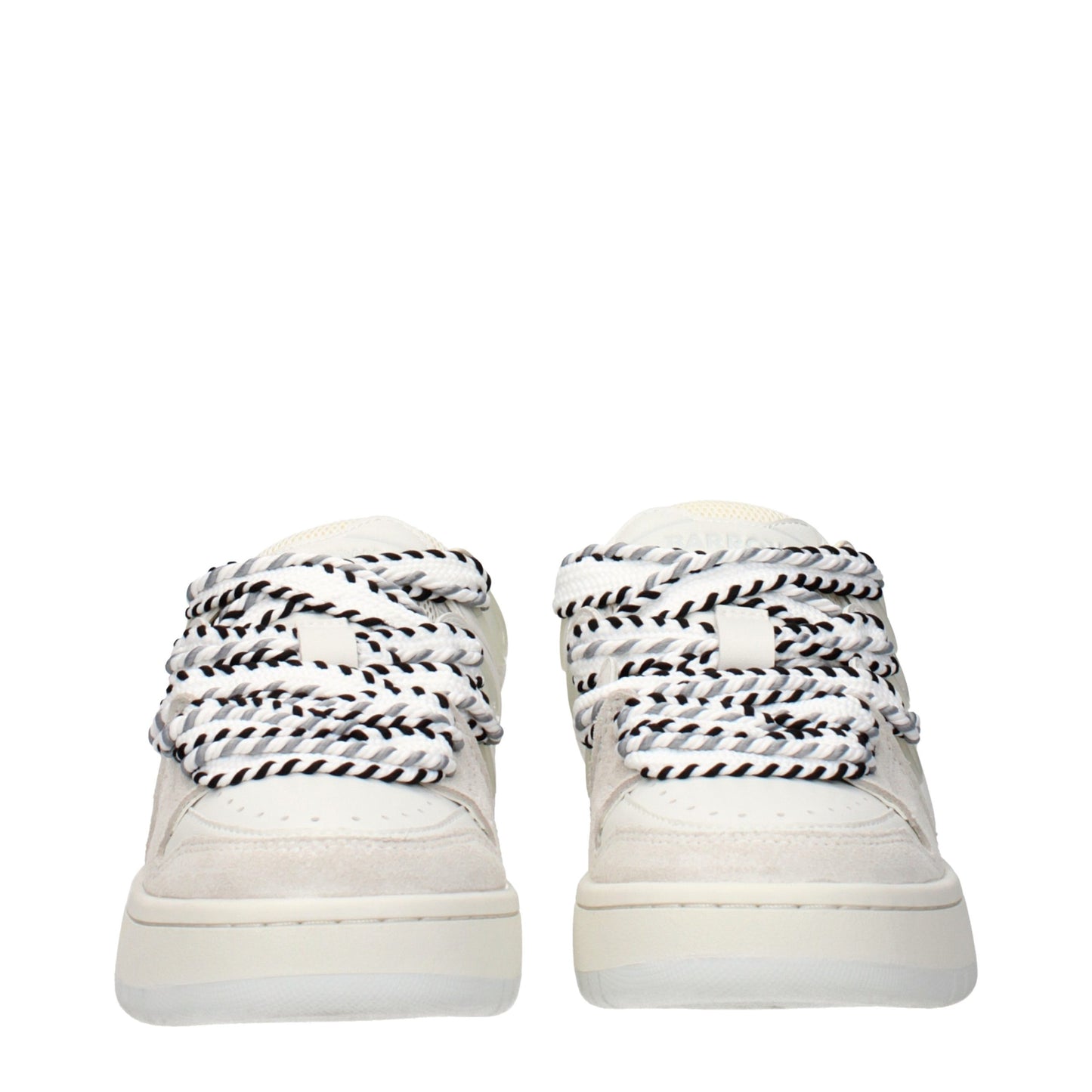 Barrow White Leather Low Top Sneakers Barrow