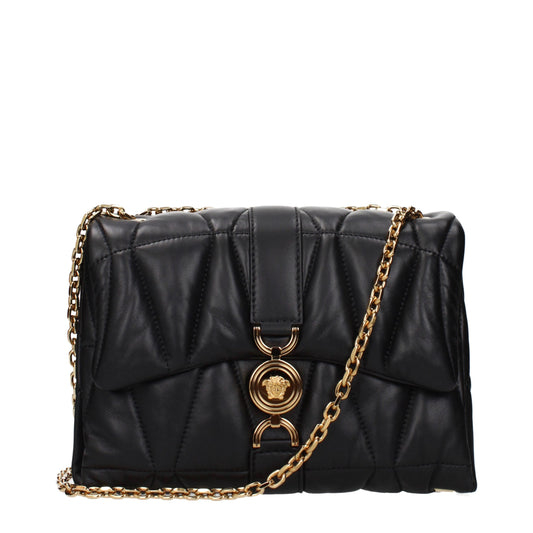 Versace Black Leather Shoulder Bag Versace