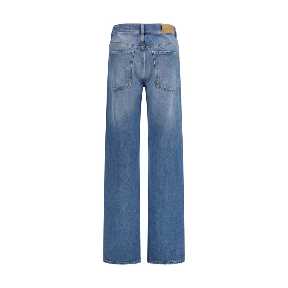Calvin Klein Blue Cotton Straight-Leg Jeans Calvin Klein