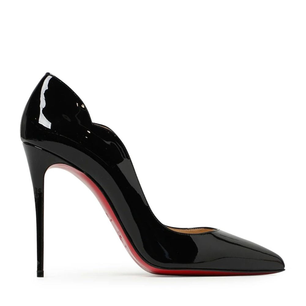 Christian Louboutin Black Patent Leather Hot Chick Pumps 100