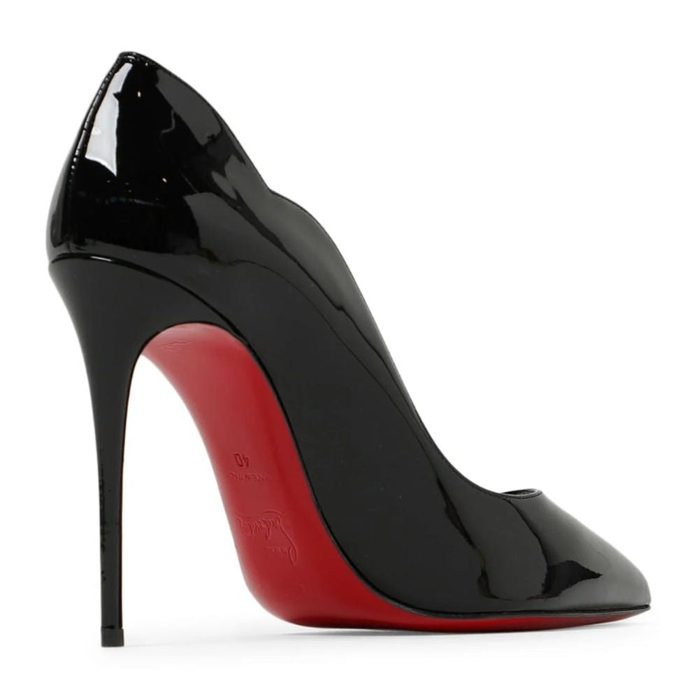 Christian Louboutin Black Patent Leather Hot Chick Pumps 100