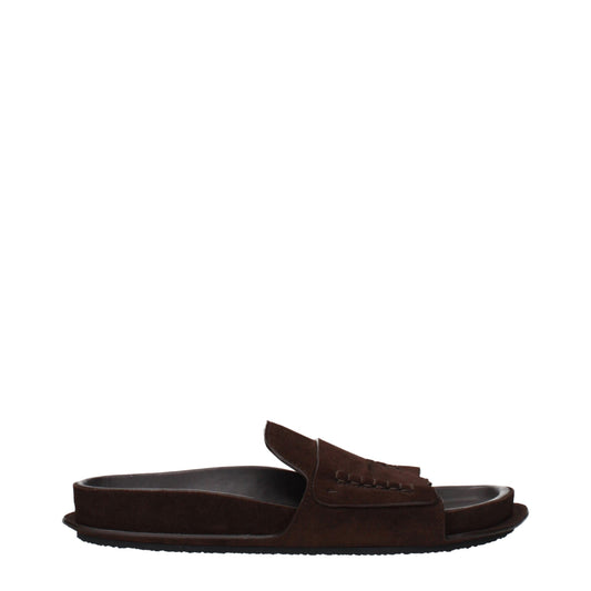 Jacquemus Brown Leather Slippers Jacquemus