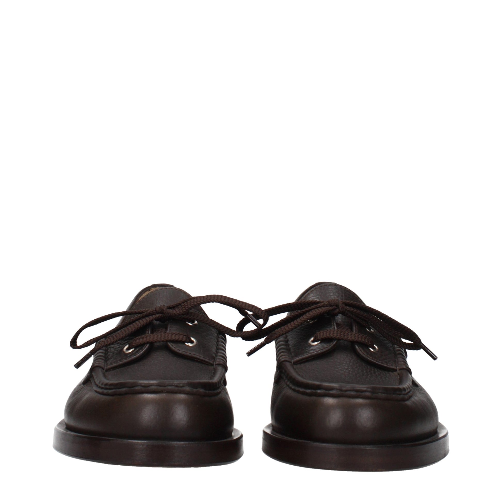 Jacquemus Brown Leather Slip-On Loafers Jacquemus