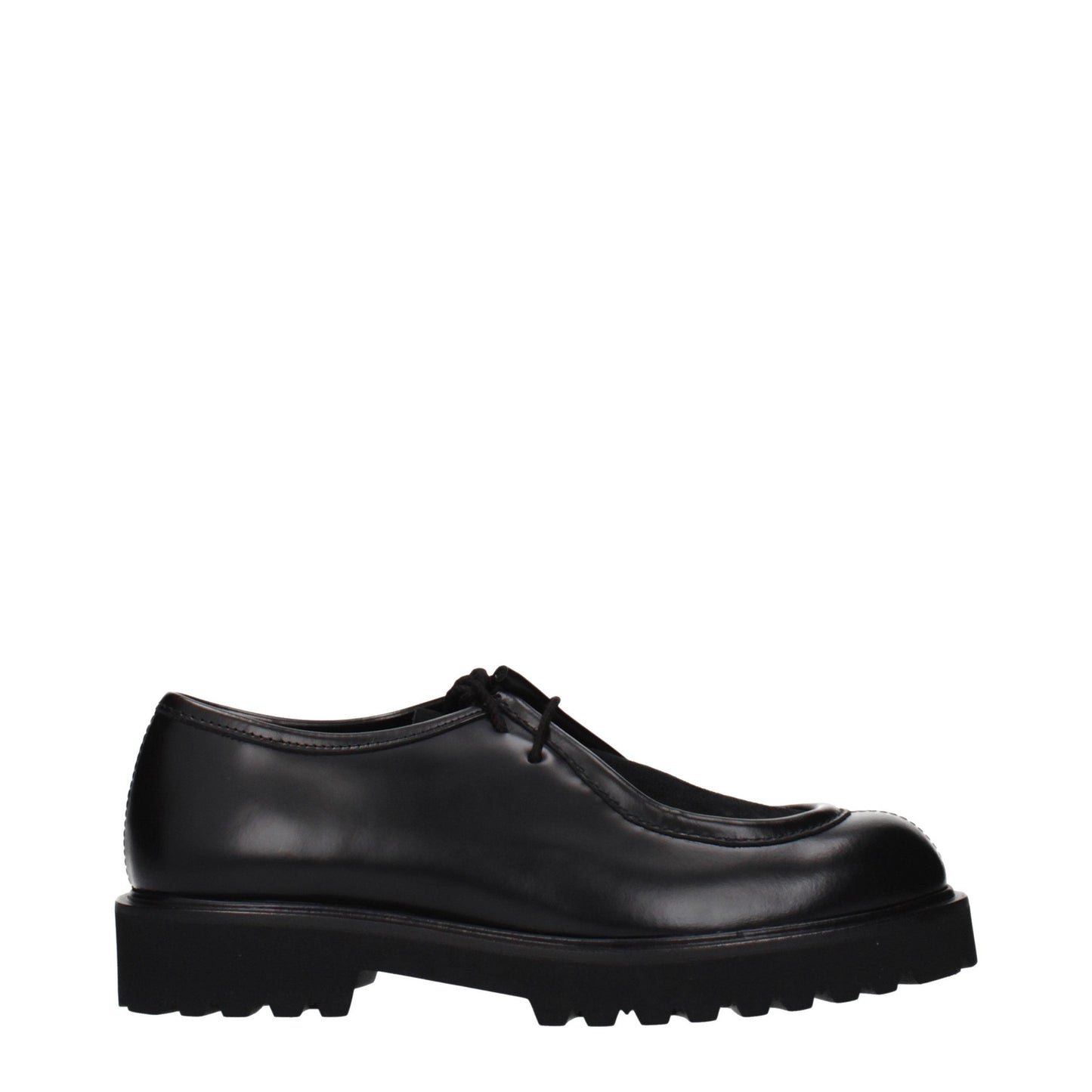 Max Mara Black Leather Oxfords And Derbies Max Mara
