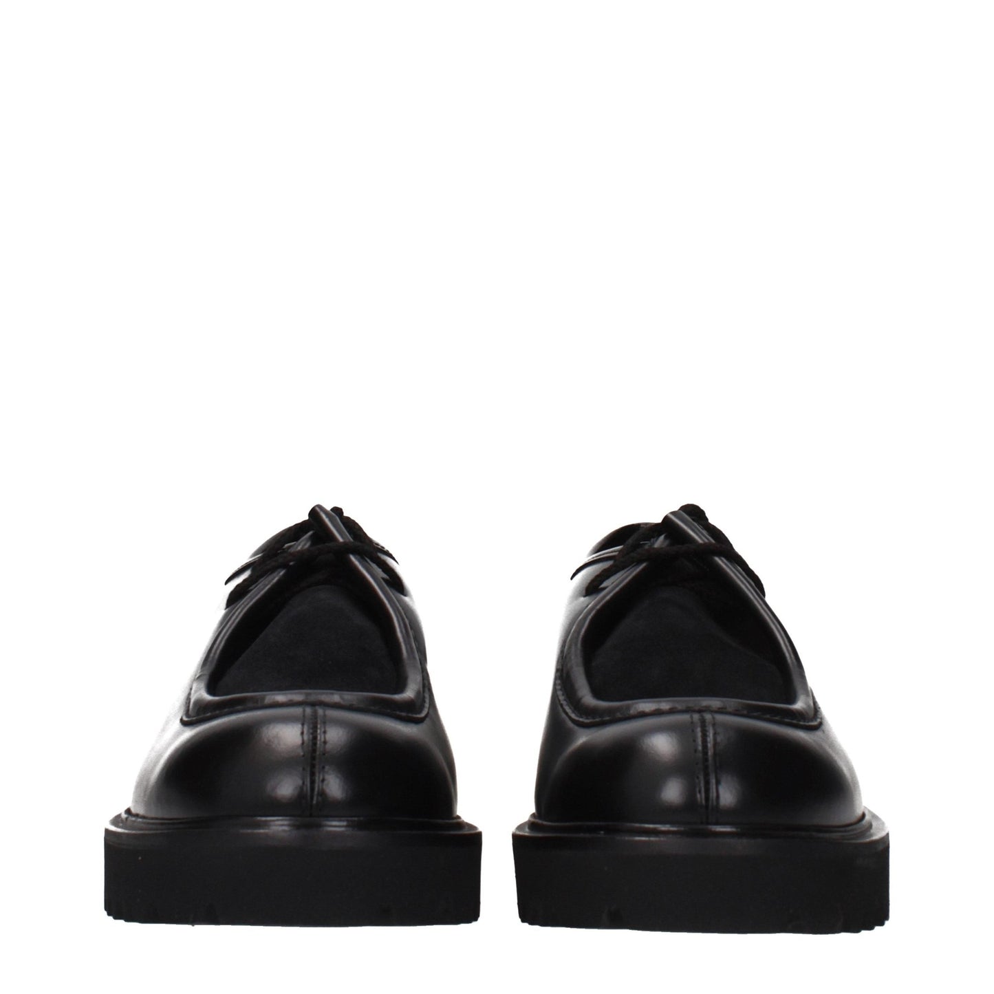 Max Mara Black Leather Oxfords And Derbies Max Mara