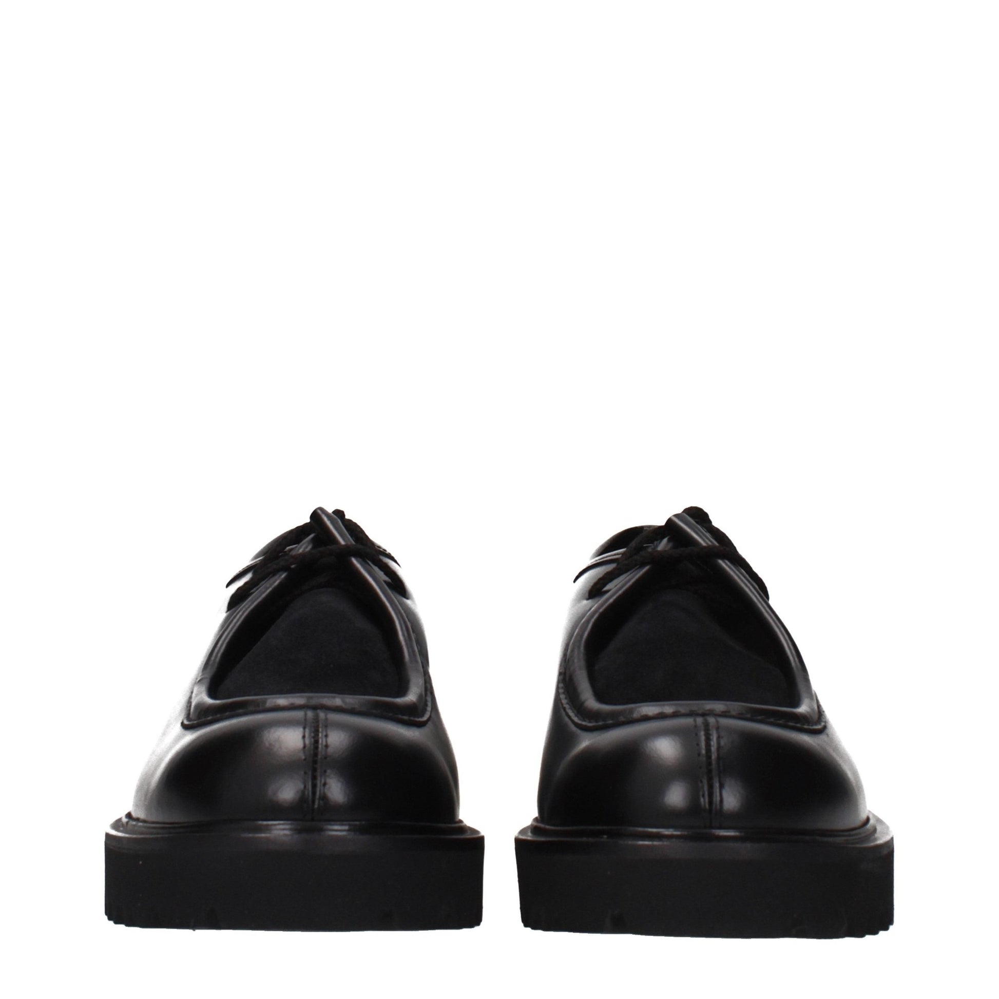 Max Mara Black Leather Oxfords And Derbies Max Mara
