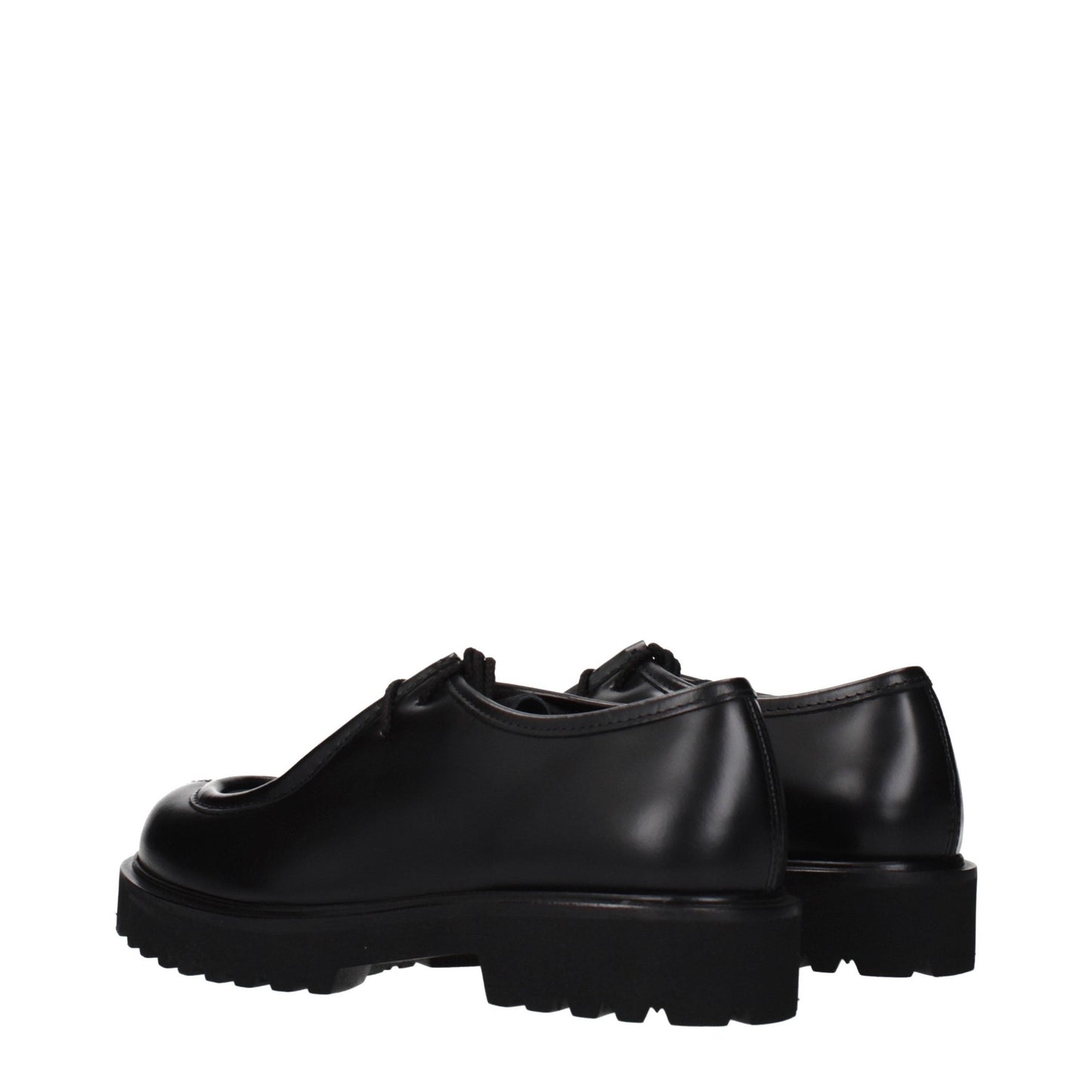 Max Mara Black Leather Oxfords And Derbies Max Mara