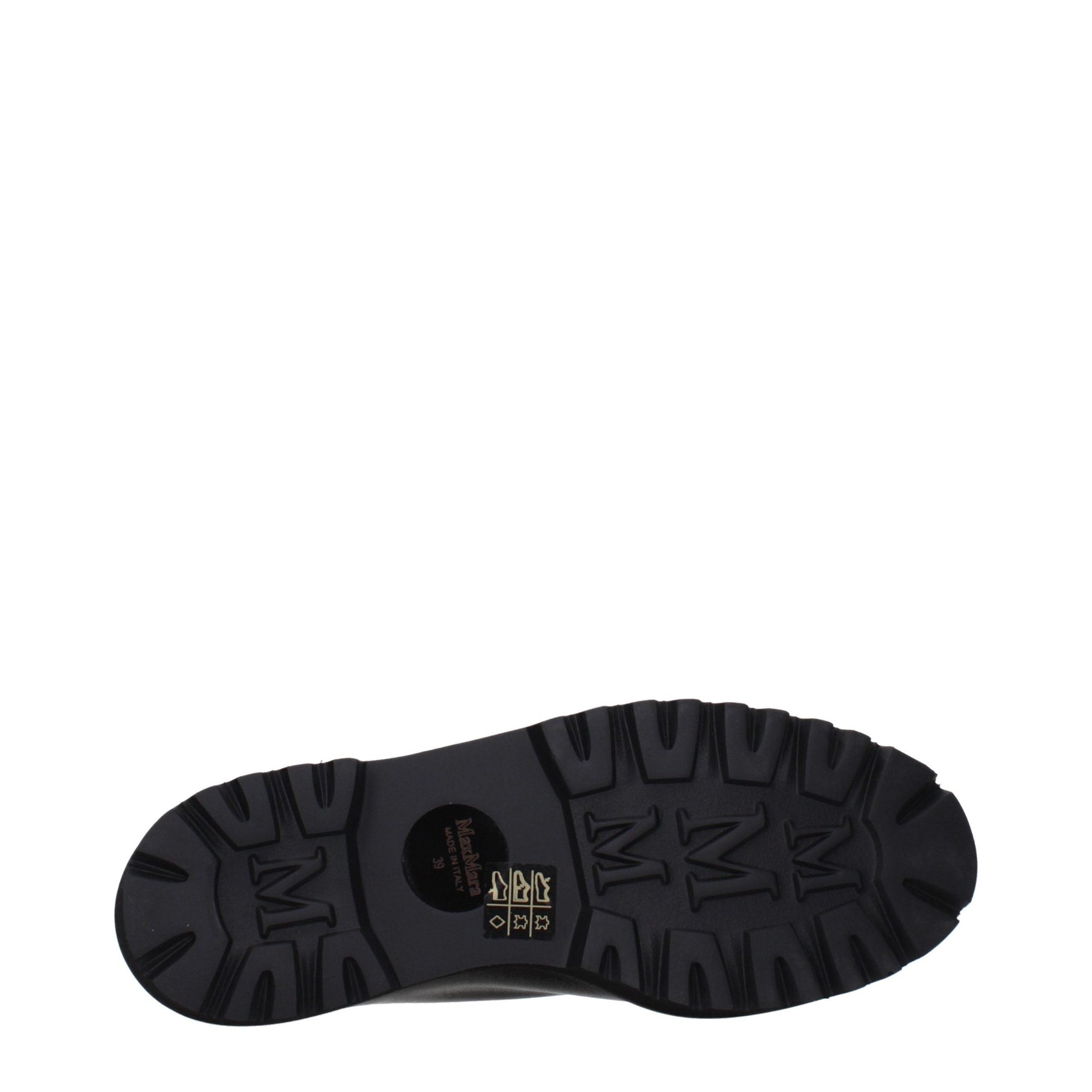Max Mara Black Leather Oxfords And Derbies Max Mara