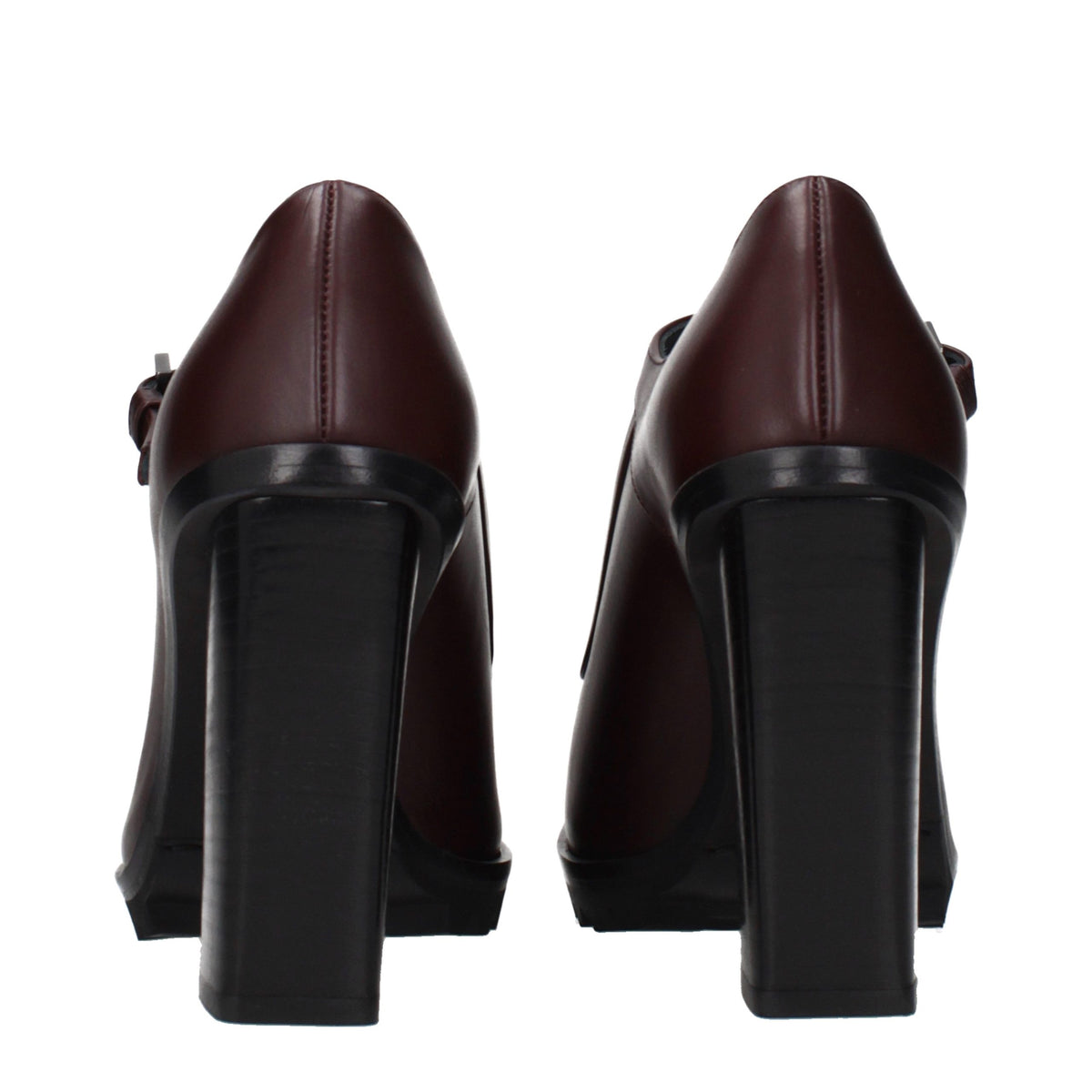 Max Mara brown leather high heel pumps with pointed toes and sleek design, perfect for elegant formal wear.