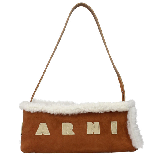 Marni Brown Leather Shoulder Bag Marni