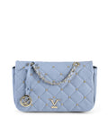 19V69 Italia Blue Leather Shoulder Bag 19V69 Italia